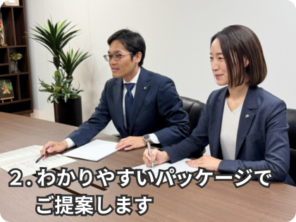 わかりやすいパッケージで提案